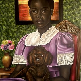 Peinture, Embers of Greatness - Contemporary, 21st Century, Figurative Portrait, Women Love, Ayotunde Ayomide