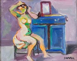 Painting, Female Nude, Manlio Sarra