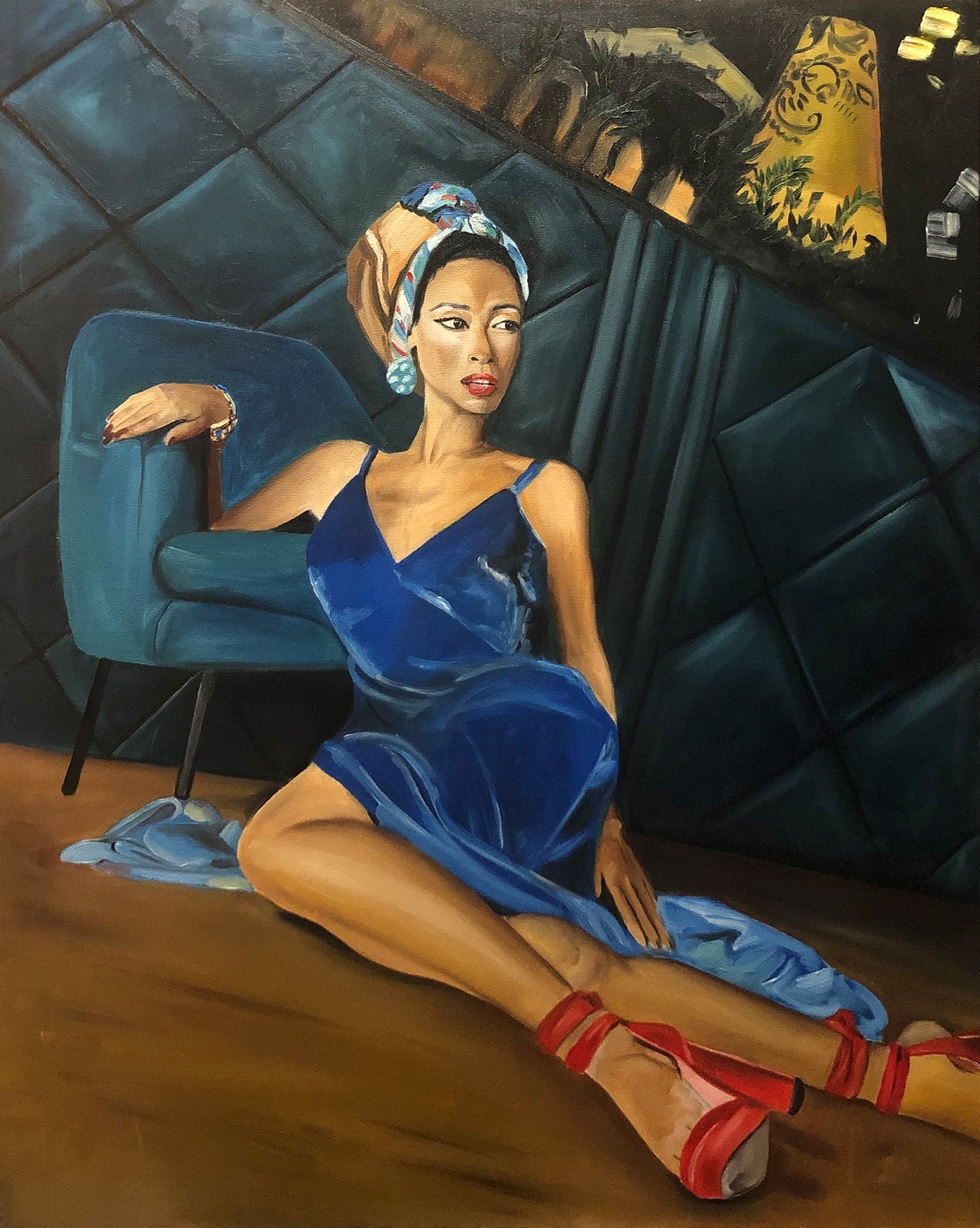 Alena Di Santo, Blue dress Alena Di Santo, Blue dress