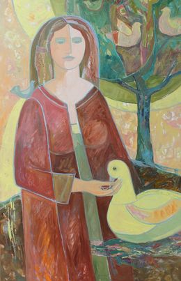 Peinture, She Who Talks to Birds. Series Presence, Mariia Voronchak
