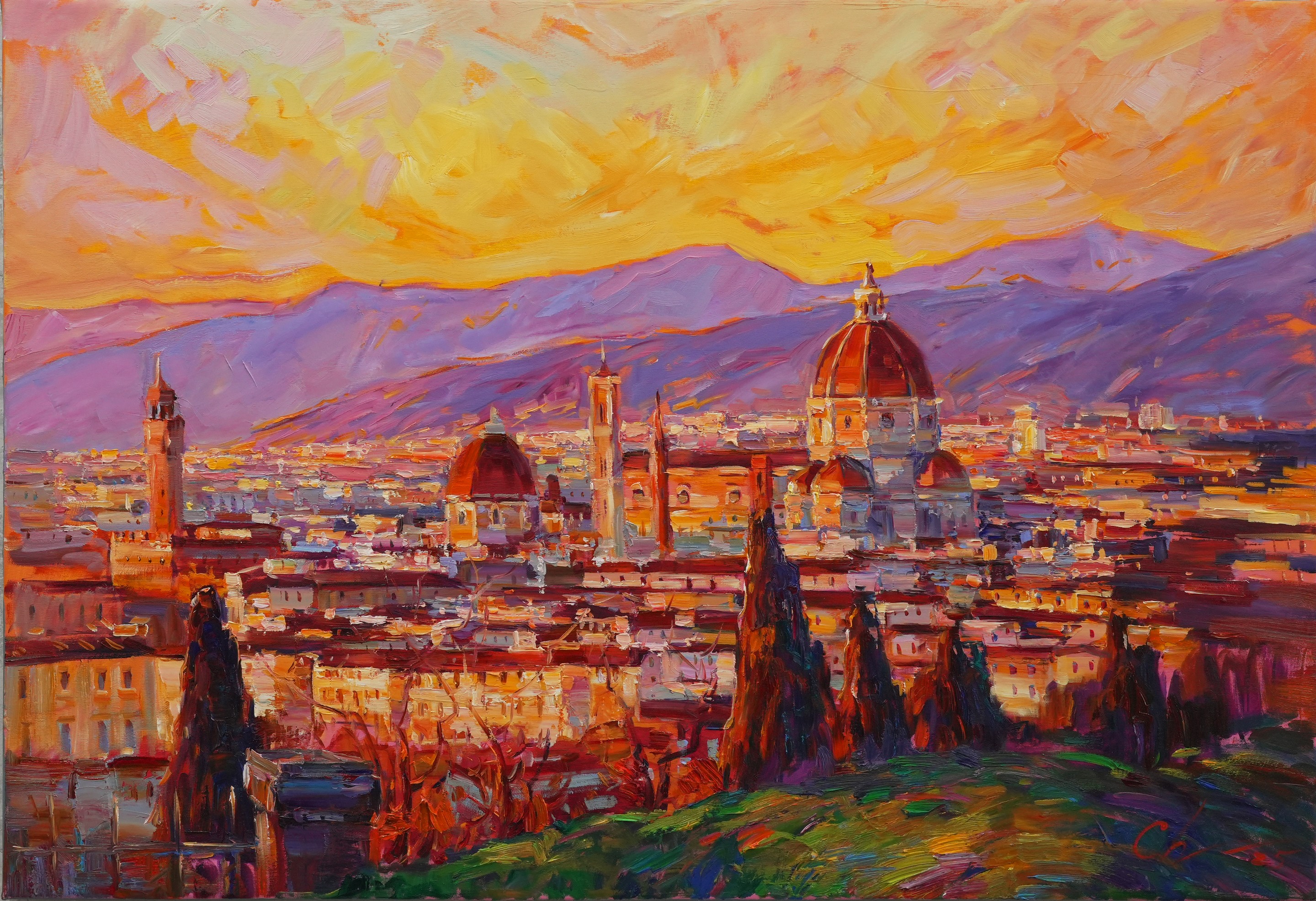 Serhii Cherniakovskyi, Warm evening in Florence Serhii Cherniakovskyi, Warm evening in Florence