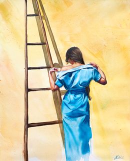Dibujo, Lady in lazur dress, MKate