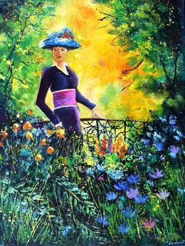 Peinture, Walking in the garden, Pol Ledent