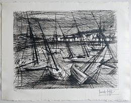 Édition, Sailing boats stranded at low tide, Bernard Buffet