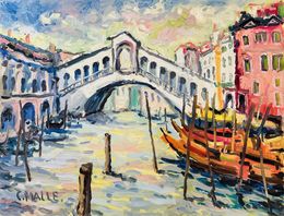 Pintura, Venise, le Pont du Rialto, Charles Malle