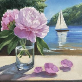 Painting, Still life with Peonies, Maria Reznik