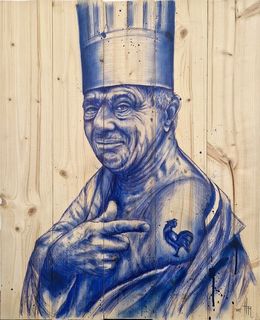 Fine Art Drawings, Paul Bocuse au  Bic, Art H.M