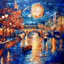 Pittura, A Sleepy Prague Under the Golden Moon, Gabriel Monte