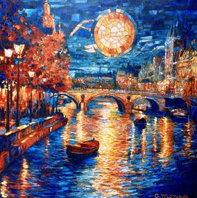 Pittura, A Sleepy Prague Under the Golden Moon, Gabriel Monte