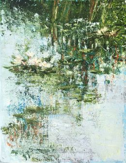 Peinture, Mirror of light Lilly Pond,, Mariam Qureshi