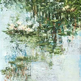 Peinture, Mirror of light Lilly Pond,, Mariam Qureshi