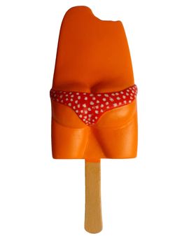 Scultura, Sculpture Sexy de glace sensuelle Orange en maillot, Arson