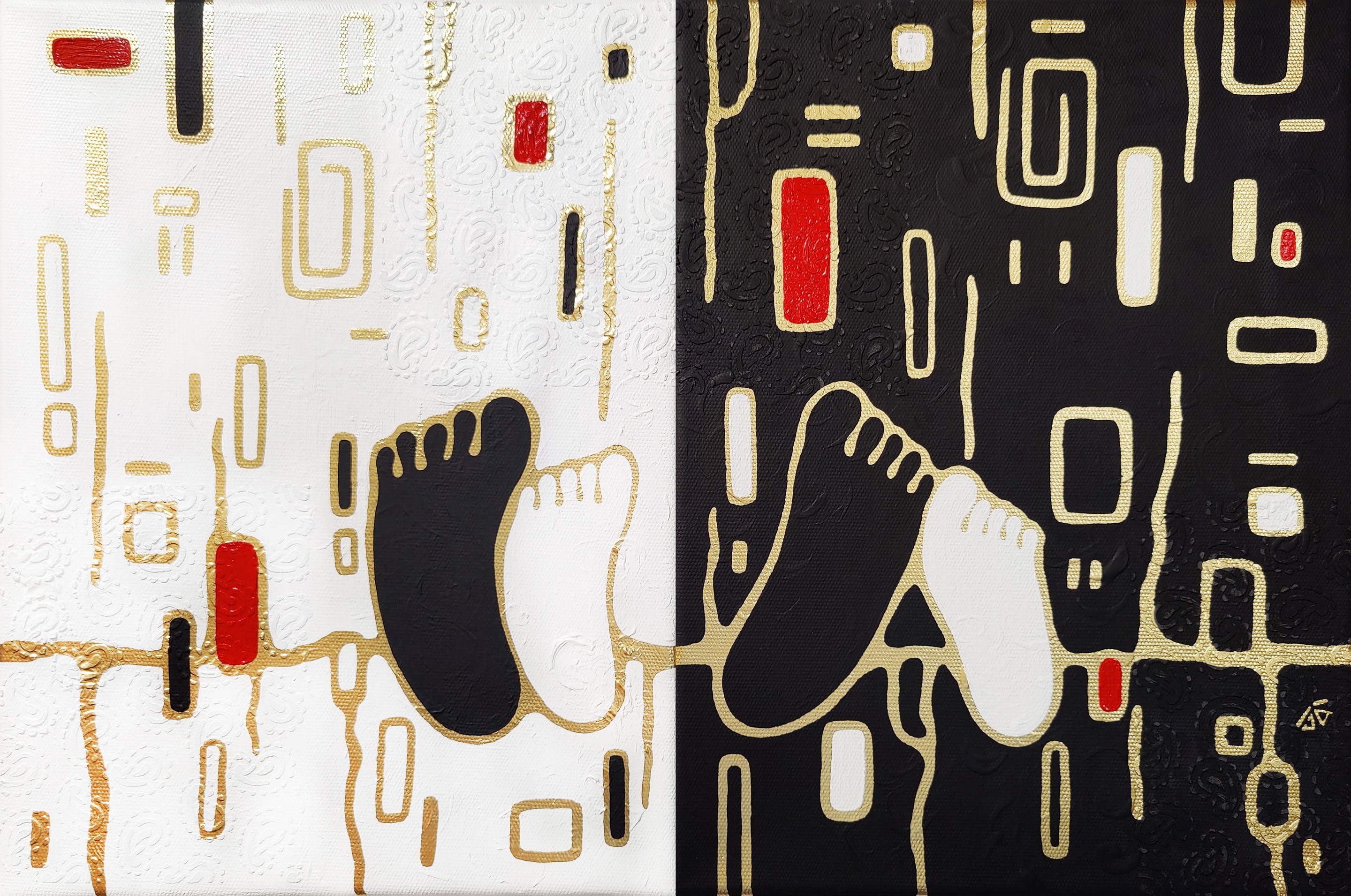 Yulia Belasla, Meeting the nights and the sunrices together, Diptych Yulia Belasla, Meeting the nights and the sunrices together, Diptych