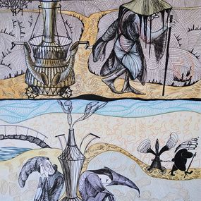 Fine Art Drawings, Wayfarers, Yana Dmitrieva