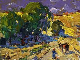 Pittura, Walking a Cow in a Field, Ivanyuk Oleksiy