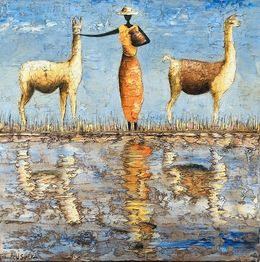 Pittura, Les deux lamas, Michel Rauscher