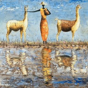 Pittura, Les deux lamas, Michel Rauscher