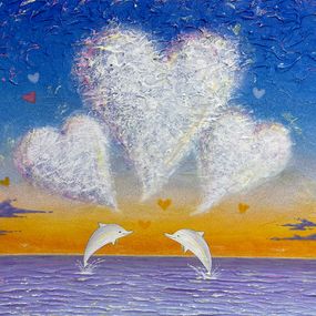 Painting, Dolphins Story 2, Jiwoo Oh