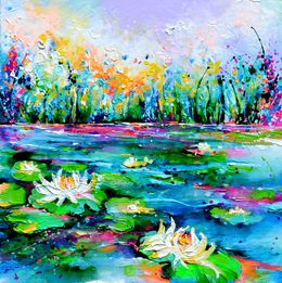 Pittura, Water Lilies on the Pond, Soos Roxana
