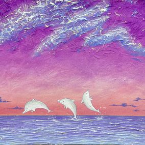 Painting, Dolphins Story 1, Jiwoo Oh