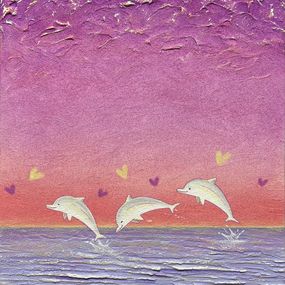 Painting, Dolphins Story 3, Jiwoo Oh