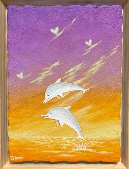 Painting, Dolphins Story 5, Jiwoo Oh
