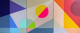Pintura, Alphabet of Geometry 61, Triptych. From The Alphabet of Geometry Series, Neerja Chandna Peters