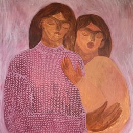 Pittura, Knitted pink sweater, Dasha Pogodina