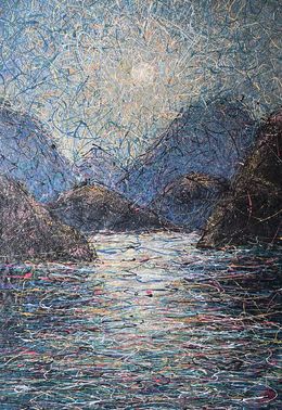 Peinture, Swiss lake, Nadin Antoniuk