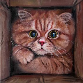 Gemälde, Ginger Kitten, Julia Shilo