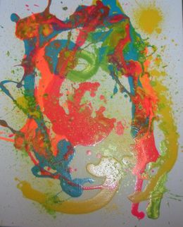 Painting, Faces 14, Emma Donaldson