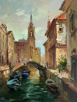 Peinture, The Busy Streets of Venice, Suprunchuk Yuriy