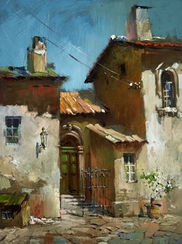Peinture, Old House in the City, Suprunchuk Yuriy