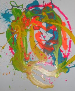 Painting, Faces 17, Emma Donaldson