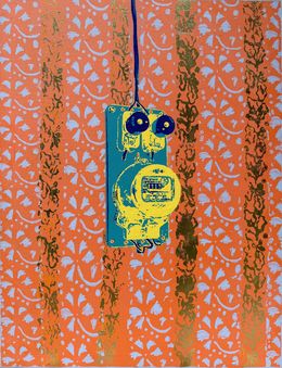 Gemälde, The Meter Man (Orange), Robert Saller