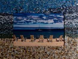 Fotografia, Beach Life with Mosaic Frame, Natalie McGuire