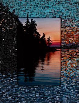 Fotografia, Coming Up Peachy with mosaic frame, Natalie McGuire