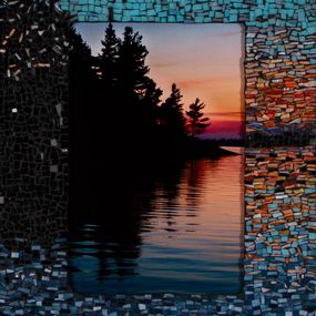Fotografía, Coming Up Peachy with mosaic frame, Natalie McGuire