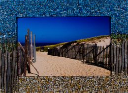 Fotografia, Gateway to RacePoint Beach with mosaic frame, Natalie McGuire