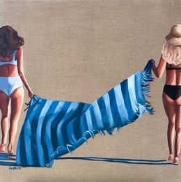 Pintura, Women with Blue Towel, Ger Da