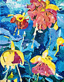 Pittura, Fuchsia Flowers, Svetlana Saratova