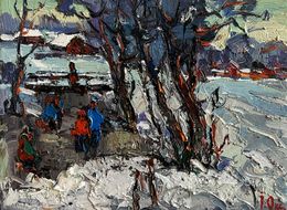 Peinture, First Winter Ice, Oksana Ivanyuk