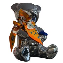 Sculpture, Chubby Corazon Blue Glossy© avec foulard Hermès, Cévé