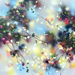 Painting, Kaori VII - modern colorful floral, Anastassia Skopp