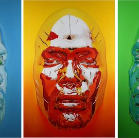 Painting, Diovadiova Chrome Kip Triptych I, Kip Omolade