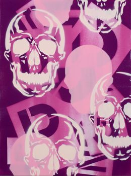 Painting, Mini skulls Pink, Seen