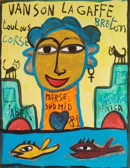 Peinture, Sans titre, Jaber Al Mahjoub
