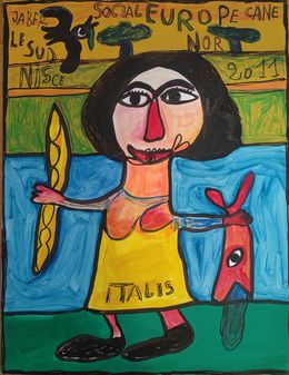 Peinture, Sans titre, Jaber Al Mahjoub