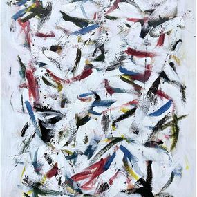 Peinture, Écrire dans les nuages no 2, Murielle Sauvé