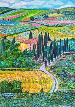 Painting, Tuscany Landscape, Alexandra Djokic